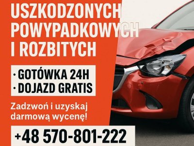 Skup aut uszkodzonych Staszów /Świętokrzyskie, auto rozbite skup